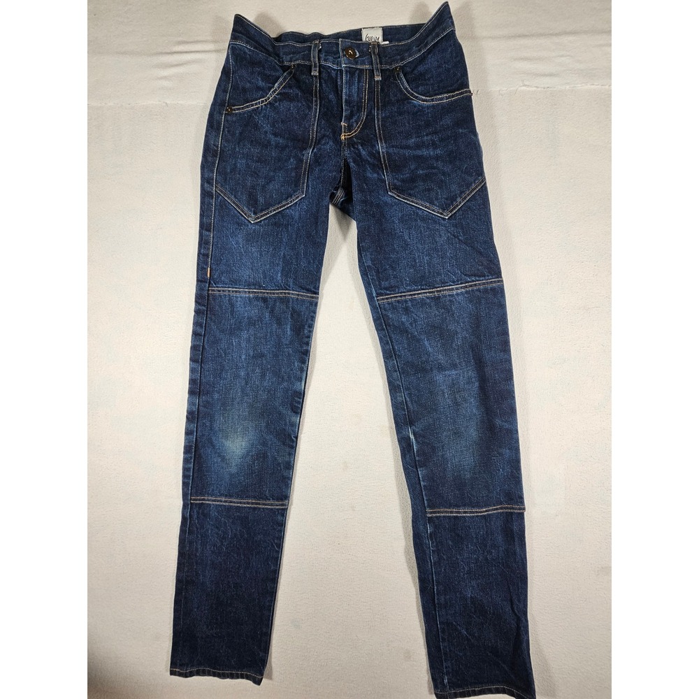 Gamine Workwear Made In USA Selvedge Denim Double Knee Utility Jeans Womens 28